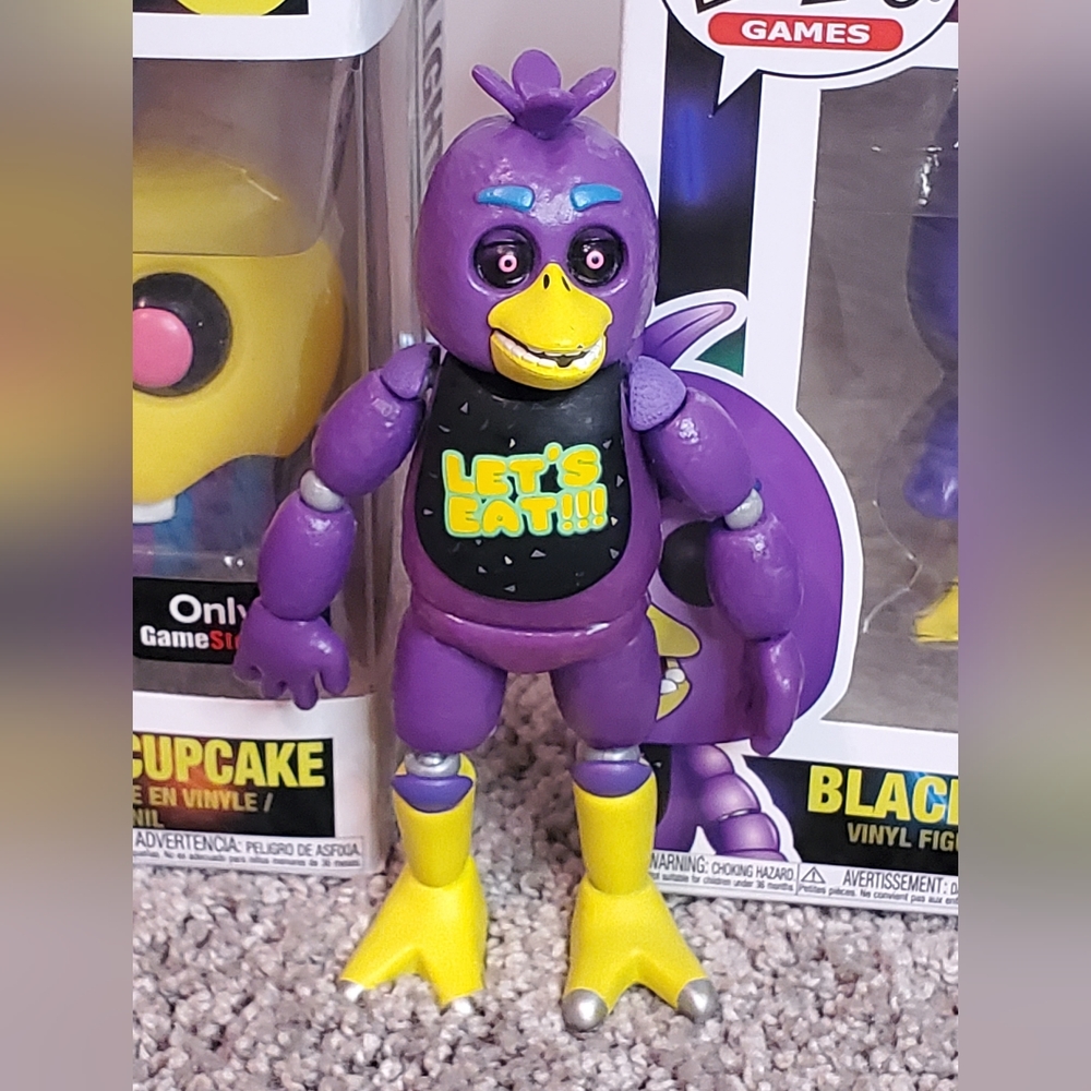 RARE! New Blacklight Series FNAF Funko Pop, Blacklight Articulated Figures - Picture 3 of 14